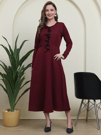 Ananta Ysela  Luxe Bow-Tie Midi Dress